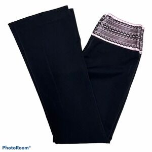 Somme Satin and Lace waistband Pants black high waisted  8